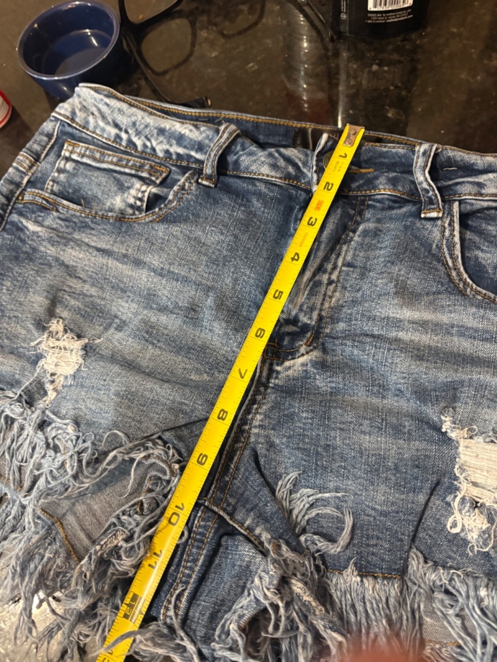 L&B Distressed Denim Shorts - Picture 9 of 10